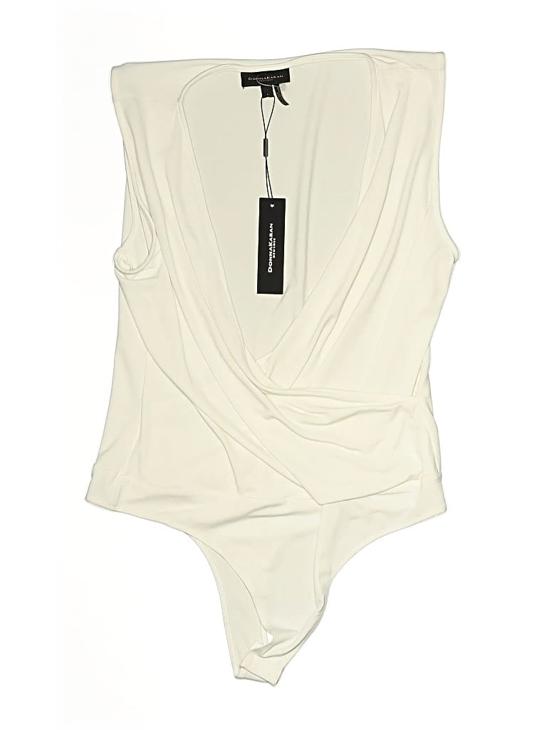 Pre-owned Donna Karan Bodysuit In Ivory
