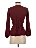 J.Crew 100% Polyester Burgundy Long Sleeve Blouse Size 00 - photo 2