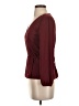 J.Crew 100% Polyester Burgundy Long Sleeve Blouse Size 00 - photo 5
