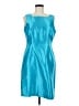 Kasper A.S.L. 100% Polyester Teal Cocktail Dress Size 8 - photo 1
