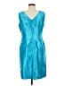 Kasper A.S.L. 100% Polyester Teal Cocktail Dress Size 8 - photo 2