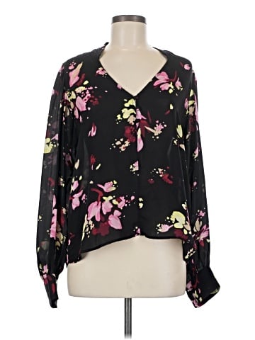 A.L.C. Long Sleeve Silk Top (view 1)