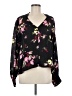 A.L.C. 100% Silk Floral Black Blouse Size 8 - photo 1