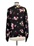 A.L.C. 100% Silk Floral Black Blouse Size 8 - photo 2