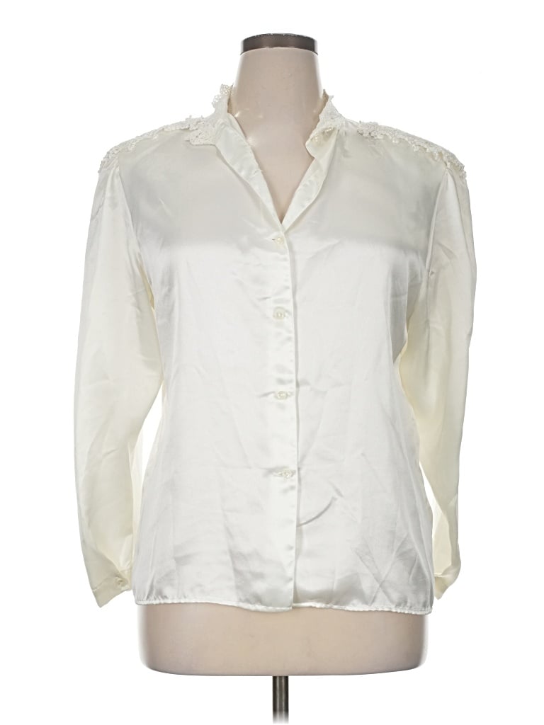 Pre-owned Assorted Brands 3/4 Sleeve Blouse In White