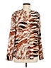 Calvin Klein Animal Print Brown Long Sleeve Blouse Size M - photo 1