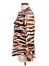 Calvin Klein Animal Print Brown Long Sleeve Blouse Size M - photo 5