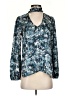 Waverly Grey 100% Polyester Blue 3/4 Sleeve Blouse Size XS - photo 1