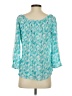 Walker & Wade Teal Blue 3/4 Sleeve Blouse Size XS - photo 2