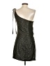 H:ours 100% Polyester Metallic Black Cocktail Dress Size S - photo 2