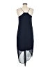 H&M 100% Polyester Solid Blue Cocktail Dress Size 6 - photo 2