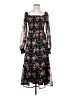 Lost + Wander Floral Black Casual Dress Size S - photo 1