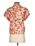 MNG Floral Orange Short Sleeve Blouse Size 4 - photo 2