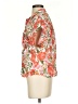MNG Floral Orange Short Sleeve Blouse Size 4 - photo 5