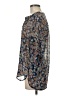About A Girl 100% Polyester Paisley Blue 3/4 Sleeve Blouse Size M - photo 5