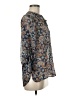 About A Girl 100% Polyester Paisley Blue 3/4 Sleeve Blouse Size M - photo 4