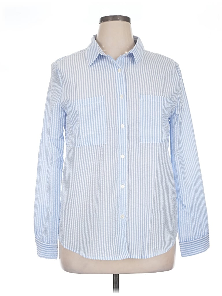 Dylan Long Sleeve Blouse In Blue