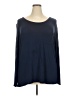 Justify Blue Long Sleeve Top Size 2X - photo 1