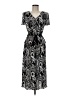 Connected Apparel 100% Polyester Paisley Black Casual Dress Size 6 - photo 1