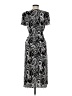 Connected Apparel 100% Polyester Paisley Black Casual Dress Size 6 - photo 2