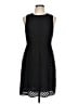 H&M 100% Polyester Chevron-herringbone Black Cocktail Dress Size 10 - photo 1