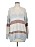 Ann Taylor LOFT Stripes Gray Pullover Sweater Size S - photo 1