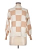 Zesica Checkered-gingham Tan Turtleneck Sweater Size M - photo 1