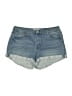 Almost Famous Color Block Blue Denim Shorts Size 13 - photo 1