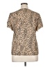 Shein 100% Polyester Animal Print Tan Short Sleeve Blouse Size XL - photo 2