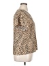 Shein 100% Polyester Animal Print Tan Short Sleeve Blouse Size XL - photo 4