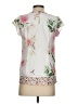 Wallis 100% Polyester Floral Ivory Short Sleeve Blouse Size 4 - photo 2
