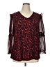 Cato Red 3/4 Sleeve Blouse Size XL - photo 1