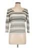 Casual Corner Annex Stripes Silver Pullover Sweater Size L - photo 1