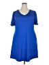 Unbranded Solid Blue Casual Dress Size 2X - photo 1