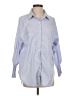 Assorted Brands 100% Polyester Stripes Blue 3/4 Sleeve Blouse Size S - photo 1