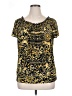 Claudia Richard Gold Short Sleeve Blouse Size XL - photo 1
