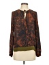 CAbi 100% Polyester Brown Long Sleeve Blouse Size XS - photo 1