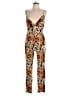 ASOS Design Animal Print Brown Jumpsuit Size 12 - photo 1