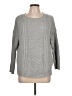 Ann Taylor LOFT Outlet 100% Cotton Chevron-herringbone Gray Pullover Sweater Size L - photo 1