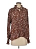 Max Studio 100% Polyester Floral Brown Long Sleeve Blouse Size XS - photo 1