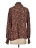 Max Studio 100% Polyester Floral Brown Long Sleeve Blouse Size XS - photo 2
