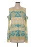 Francesca's Print Yellow Sweater Vest Size S - photo 1