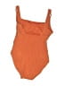 MICHAEL Michael Kors Solid Orange One Piece Swimsuit Size 8 - photo 2