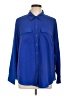 Apt. 9 100% Polyester Solid Blue Long Sleeve Blouse Size 1X - photo 1