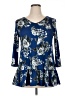 Evelie Floral Blue 3/4 Sleeve T-Shirt Size 1X - photo 1