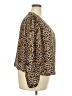 Catherine Malandrino 100% Polyester Animal Print Brown Long Sleeve Blouse Size 2X - photo 4