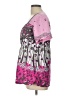 Koi 100% Cotton Pink Short Sleeve Blouse Size L - photo 5