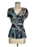ETRO Teal Short Sleeve Blouse Size EU (IT) 44 / US 8 - photo 1