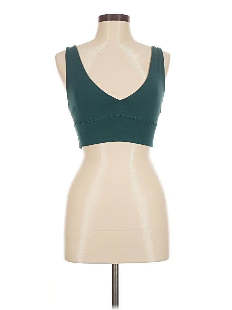 Pre-owned Lululemon Athletica Tank Top Green Strapless Neckline Tops