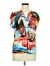 Southern Lady Blue Short Sleeve Blouse Size M - photo 1